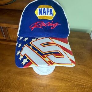 Vintage NAPA Racing NASCAR trucker hat dad cap American flag embroidery‎